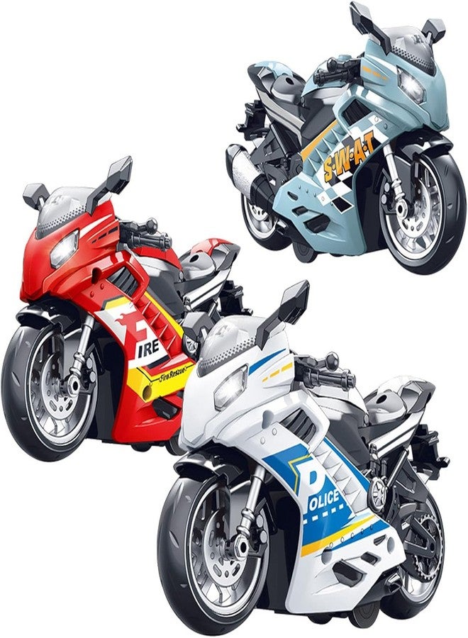 RAMPKD New Toy Kids Sport Motorcycle Toy Pull Back Motorcycle Toys with Music Lighting Motorcycles Toy for Boys Age 3-8 Year Old (Multi)(Sport Bike_R) - Image 3